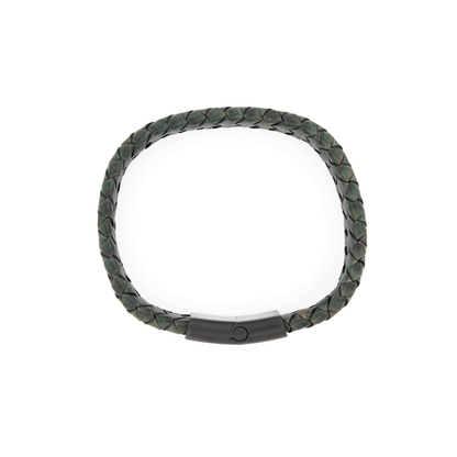 AMSTERDAM SIERAAD - Bracelet Leather Dark Green