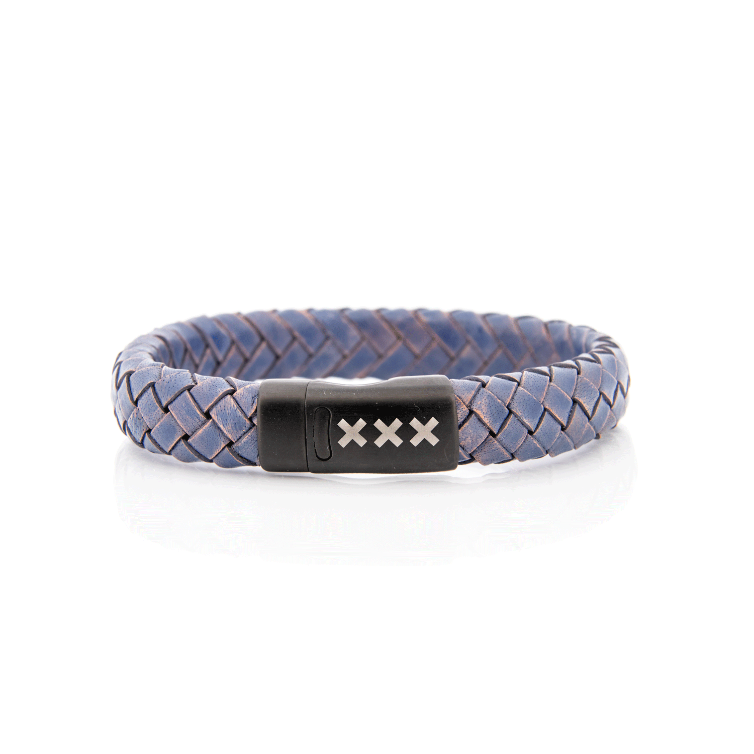 AMSTERDAM SIERAAD - Armband Leer Blauw