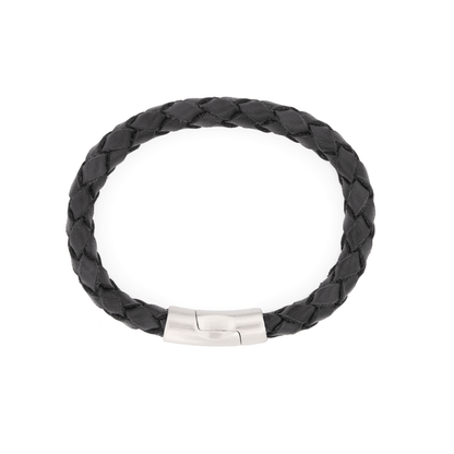 AMSTERDAM SIERAAD - Armband Leer Zwart